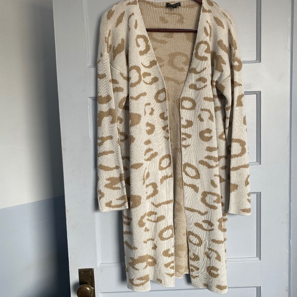 Game day couture Sweaters - Gameday Couture Leopard Open Front Cardigan Long Sleeve Duster